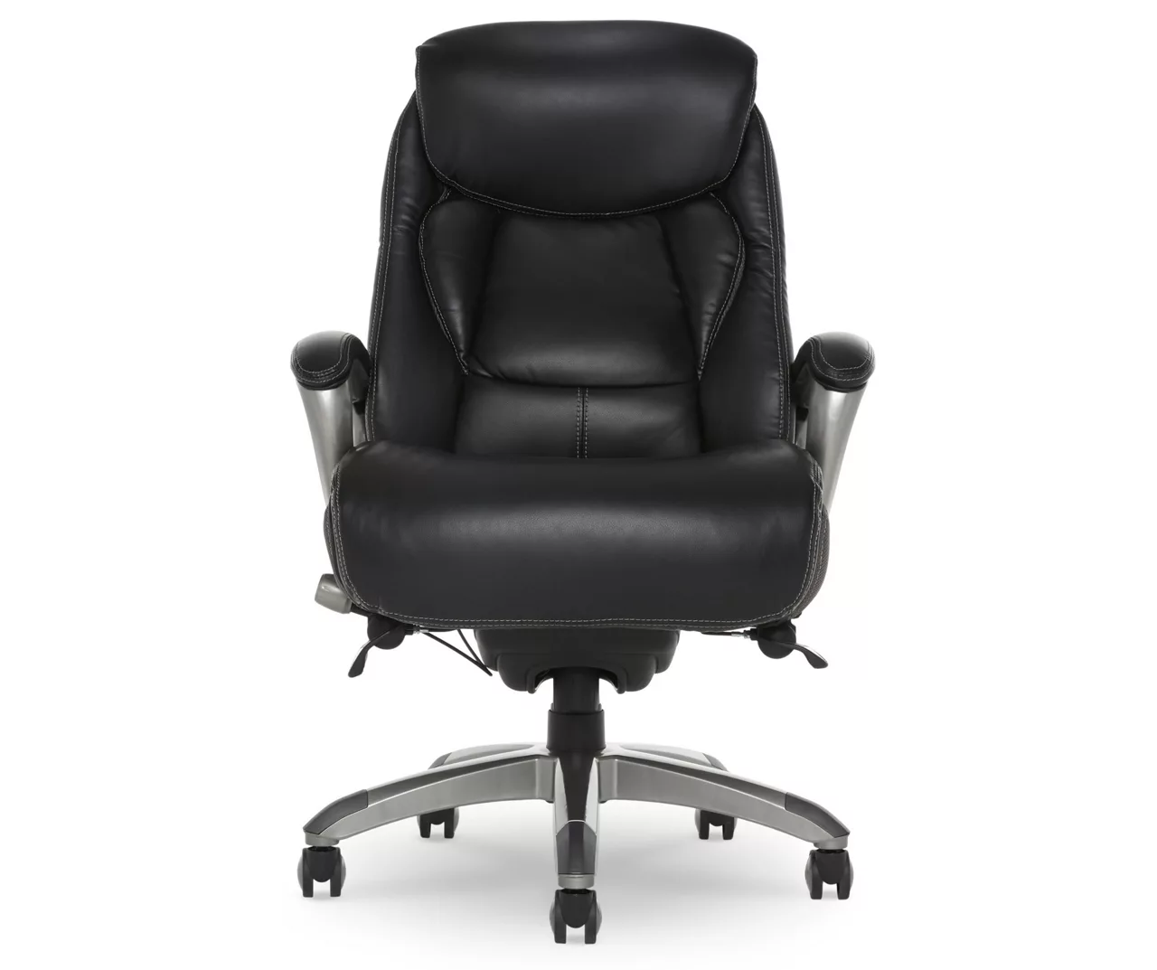 Lautner Gray Executive Bonded Leather Office Chair 1 Lautner Gray Executive Bonded Leather Office Chair