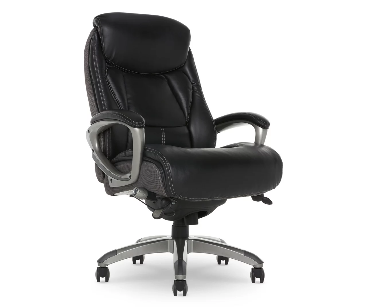 Lautner Gray Executive Bonded Leather Office Chair 2 Lautner Gray Executive Bonded Leather Office Chair - Image 2