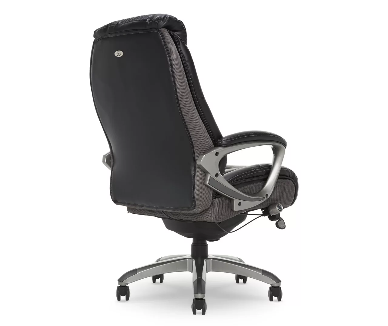 Lautner Gray Executive Bonded Leather Office Chair 3 Lautner Gray Executive Bonded Leather Office Chair - Image 3