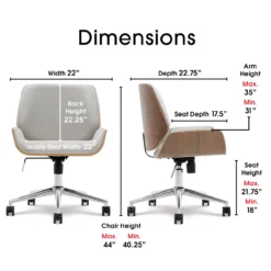 Ophelia Fabric Office Chair -Happy Home Area 810590405 71