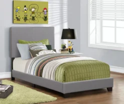 Monarch Faux Leather Twin Bed -Happy Home Area 810598494 B0
