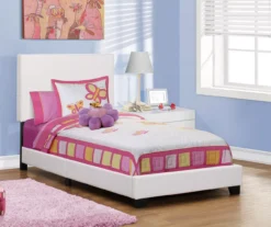 Monarch Faux Leather Twin Bed -Happy Home Area 810598495 B0