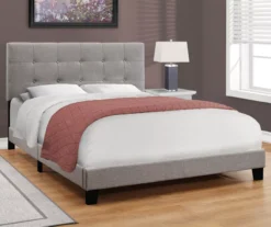 Monarch Linen Tufted Low Profile Bed -Happy Home Area 810598498 B0
