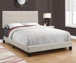 Monarch Linen Tufted Low Profile Bed -Happy Home Area 810598502 B0