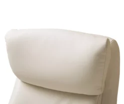 Cream Mid-Century Modern Faux Leather Executive Office Chair -Happy Home Area 810598938 A0 6