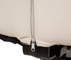 Cream Mid-Century Modern Faux Leather Executive Office Chair -Happy Home Area 810598938 A0 7