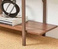 Walnut Modern Open 4-Shelf Bookcase 9 Walnut Modern Open 4-Shelf Bookcase -Happy Home Area 810598940 A0 4