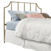 International Lux Satin Gold Queen Metal Headboard