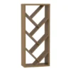 Brown Woodgrain Diagonal Shelf Bookcase