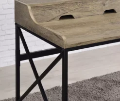 Corday Gray Wood Writing Desk With USB Charing -Happy Home Area 810680820 B8 1