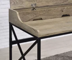 Corday Gray Wood Writing Desk With USB Charing -Happy Home Area 810680820 B8 2