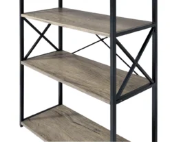 Corday Gray Wood 4-Shelf Open Bookcase -Happy Home Area 810680821 A8